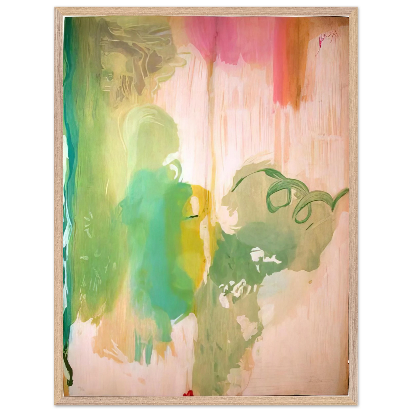 Helen Frankenthaler - Snow Pines - 2004 Wall art - 70x100 cm / 28x40 inches - Premium Wooden Framed Poster With Fine Art Paper-canvas - Black frame