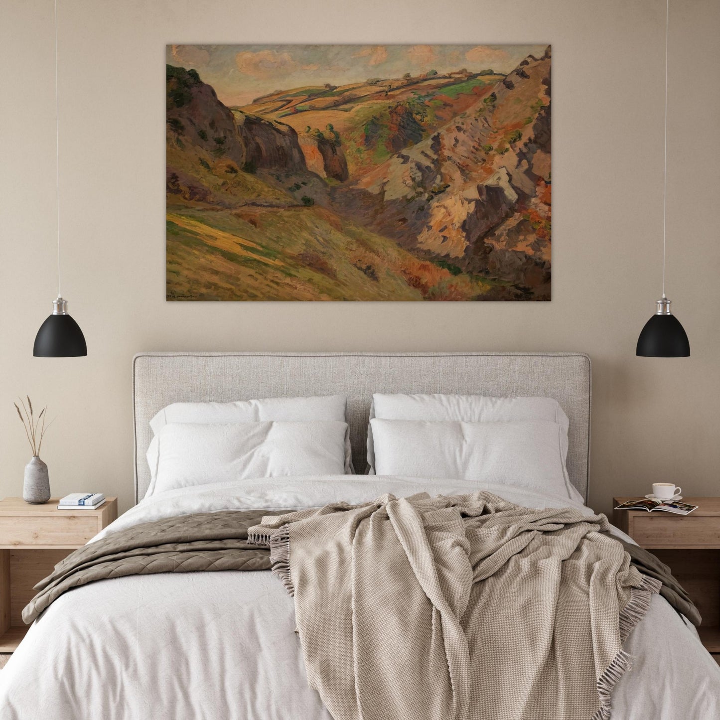 Caves Prunal near Pontgibaud Auvergne - Armand Guillaumin Art Prints - 100x150 cm / 40x60″ inches | Armand Guillaumin Poster | Armand Guillaumin Prints