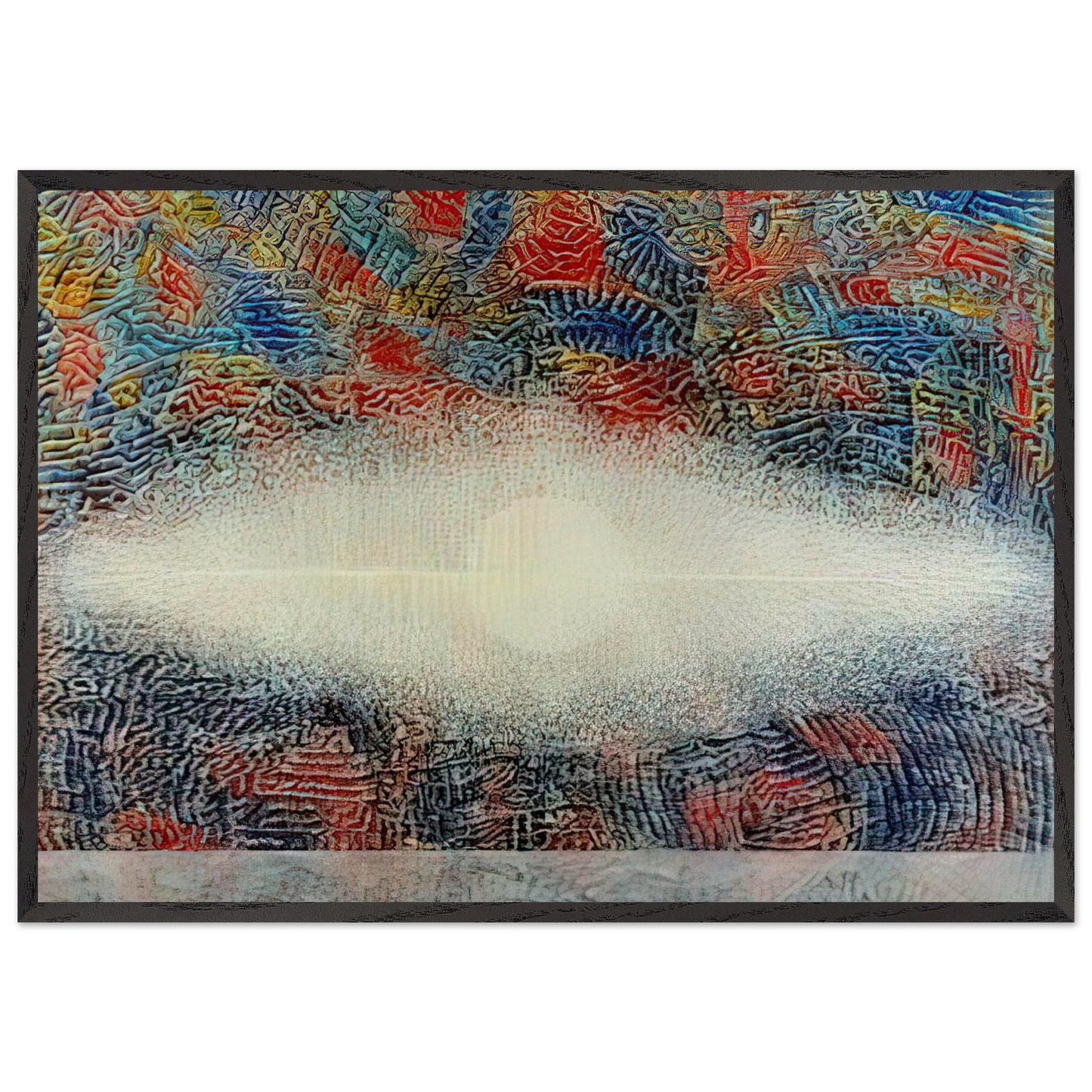 Mombosa - 1975 - Jimmy Ernst 70x100 cm / 28x40 inches Framed Art Print – Black Wooden Frame