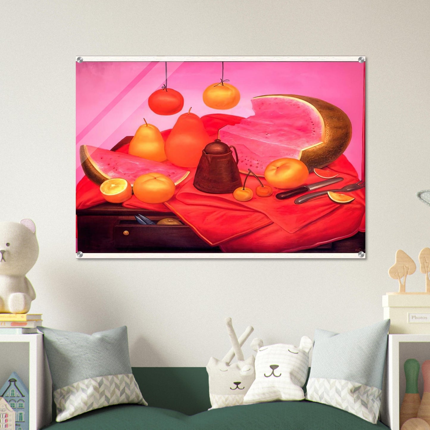 STILL LIFE WITH WATERMELON 1 - Fernando Botero Acrylic Print - 70x100 cm / 28x40″ inches