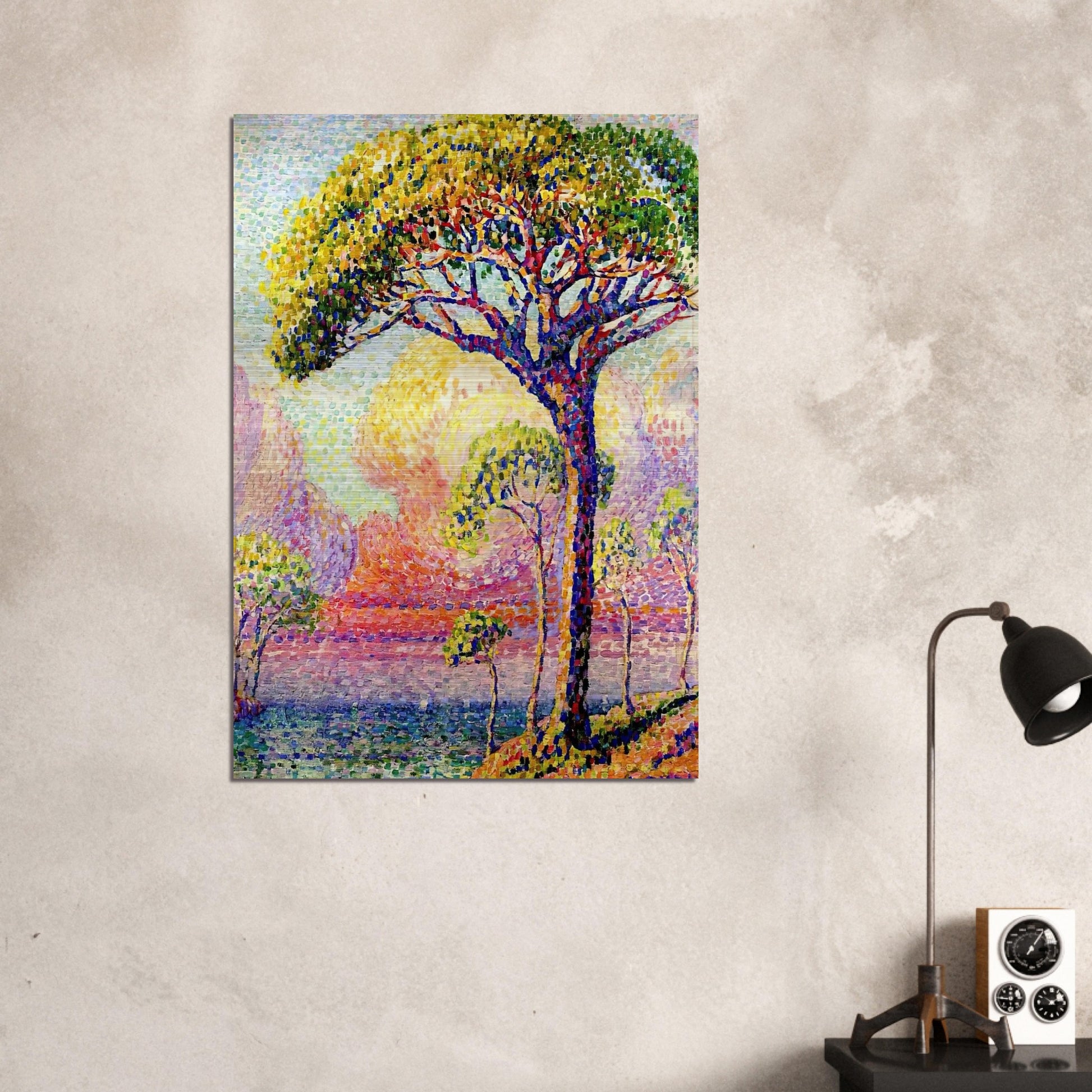 A Pine Tree - Henri-Edmond Cross Brushed Aluminum Print - 70x100 cm / 28x40 inches | Henri-Edmond Cross Aluminum Print | Henri-Edmond Cross Prints