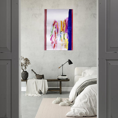 Jubilant Blue - 1972 - Ronnie Landfield Brushed Aluminum Print - 70x100 cm / 28x40 inches | Ronnie Landfield Aluminum Print | Ronnie Landfield Prints