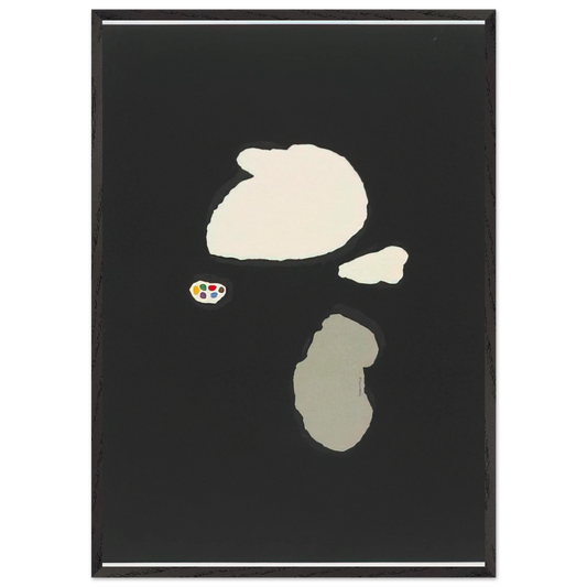 Untitled Graphic Composition - 1951 - Bruno Munari 70x100 cm / 28x40 inches Framed Art Print – Black Wooden Frame
