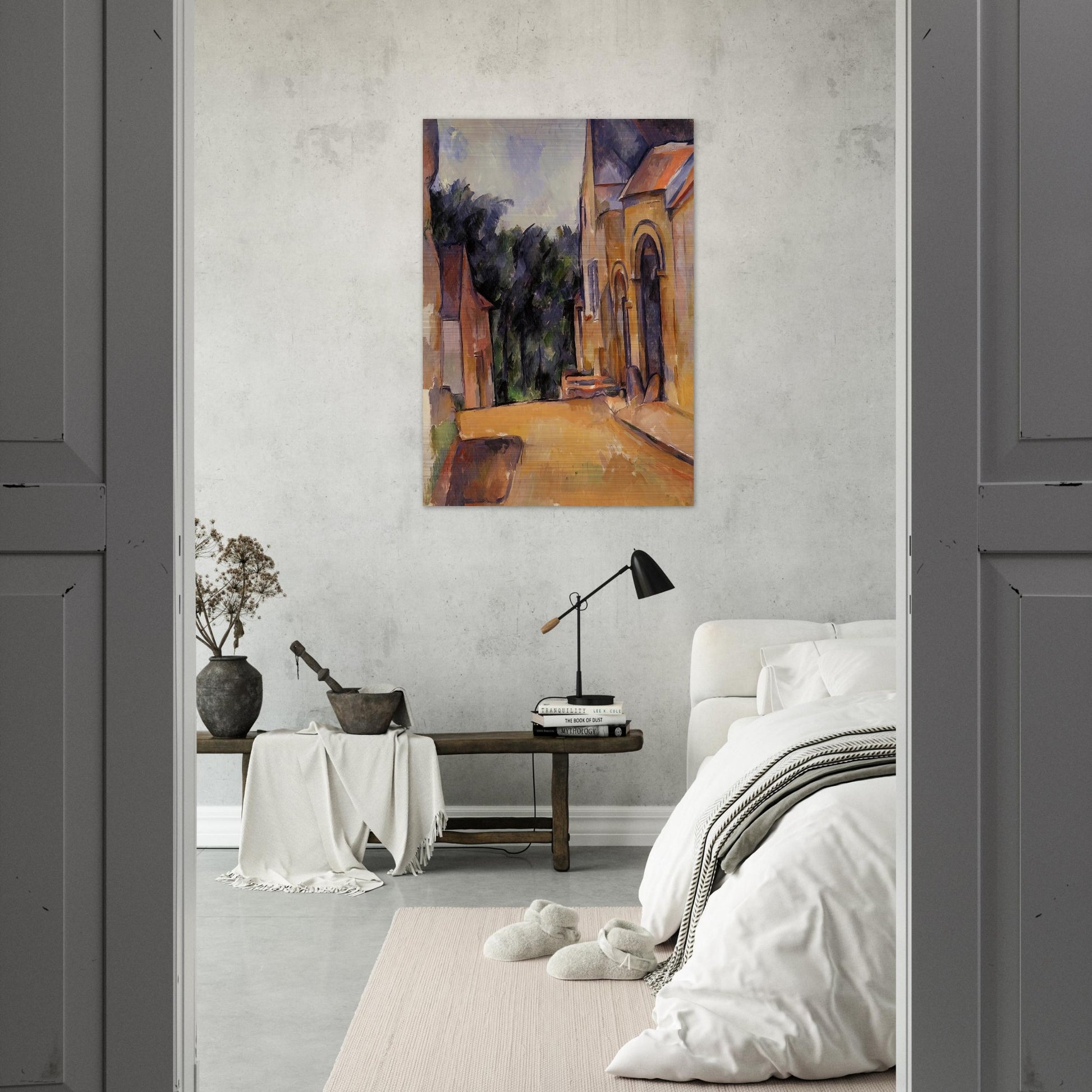 Farm at Montgeroult - Paul Cézanne Brushed Aluminum Print - 70x100 cm / 28x40 inches | Paul Cézanne Aluminum Print | Paul Cézanne Prints