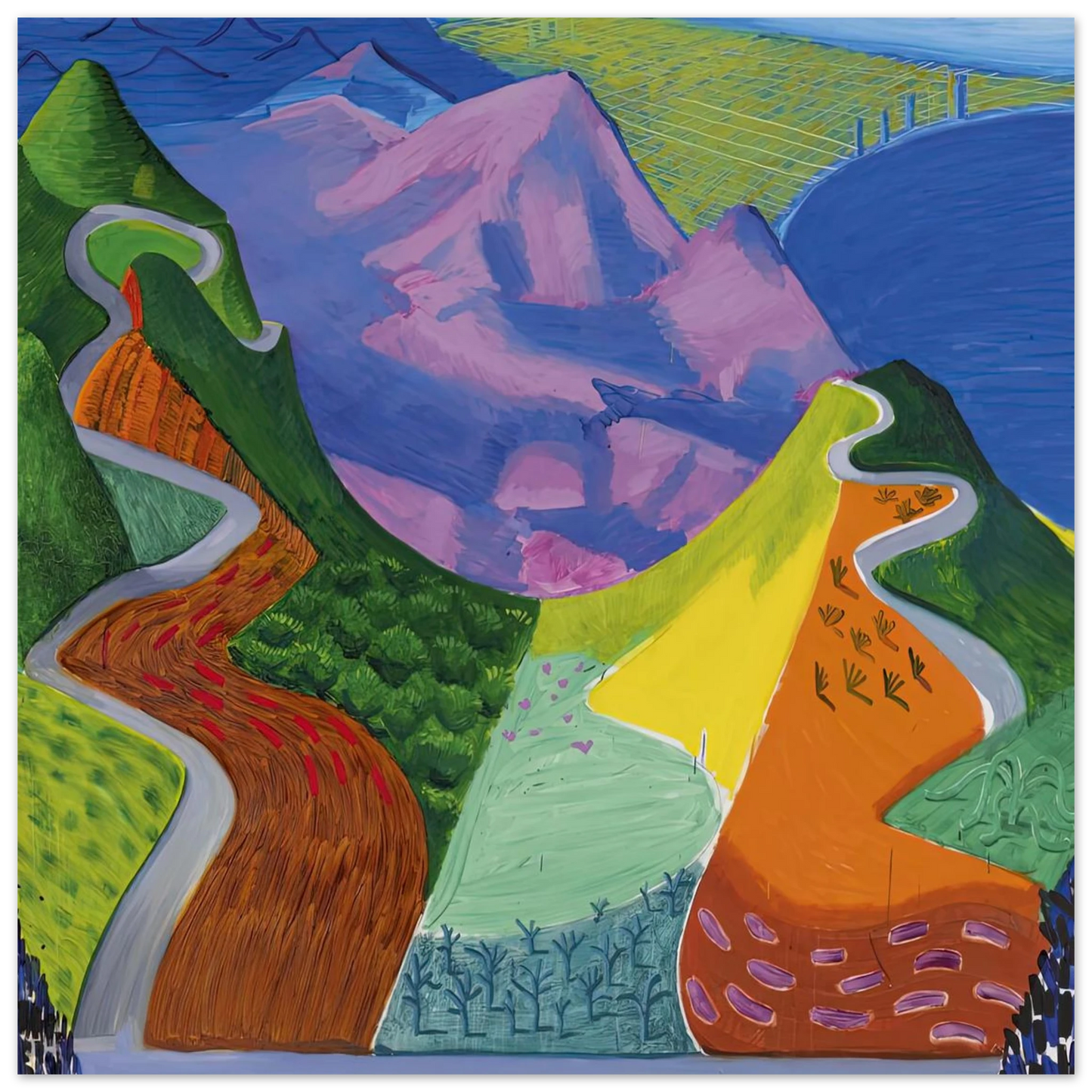 David Hockney - David Hockney Wall art - 30x45 cm / 12x18 inches - Premium Wooden Framed Poster With Fine Art Paper-canvas - Black frame