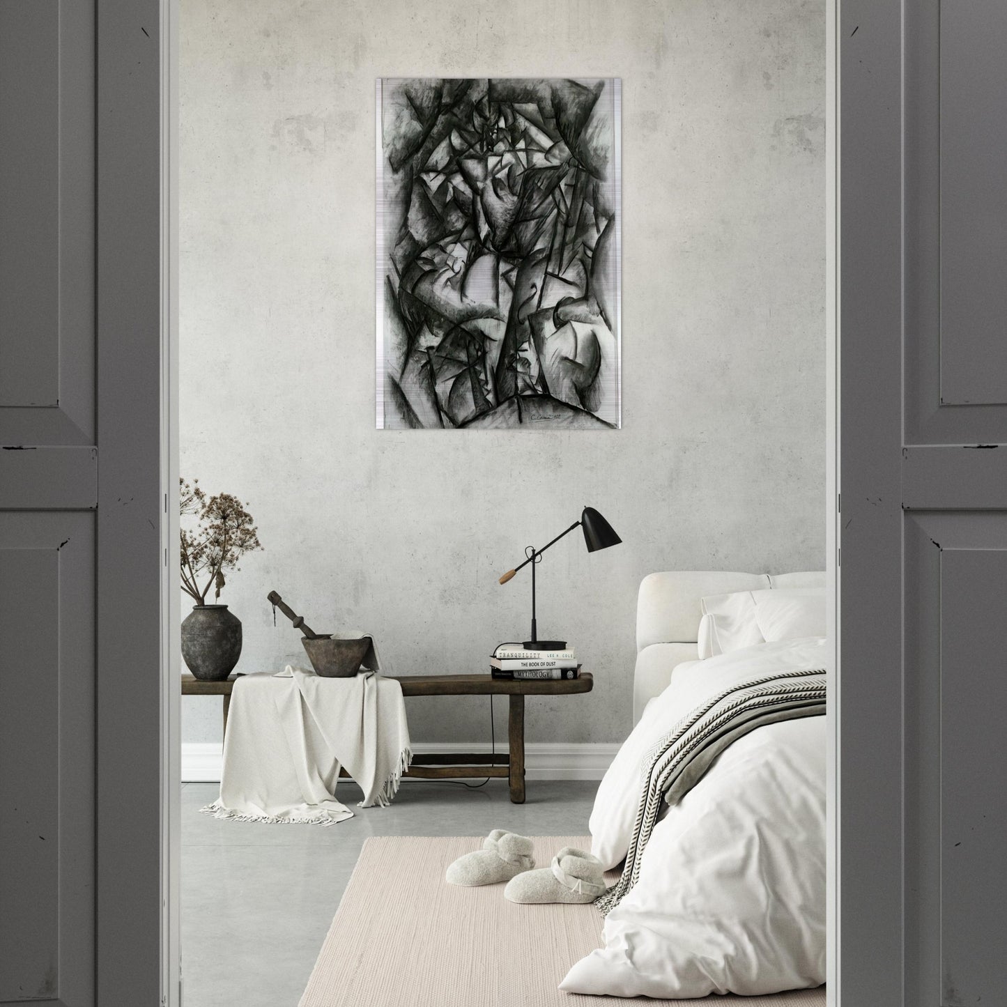 CONCERT CAFE 1912 - Carlo Carra Brushed Aluminum Print - 70x100 cm / 28x40 inches | Carlo Carra Aluminum Print | Carlo Carra Prints