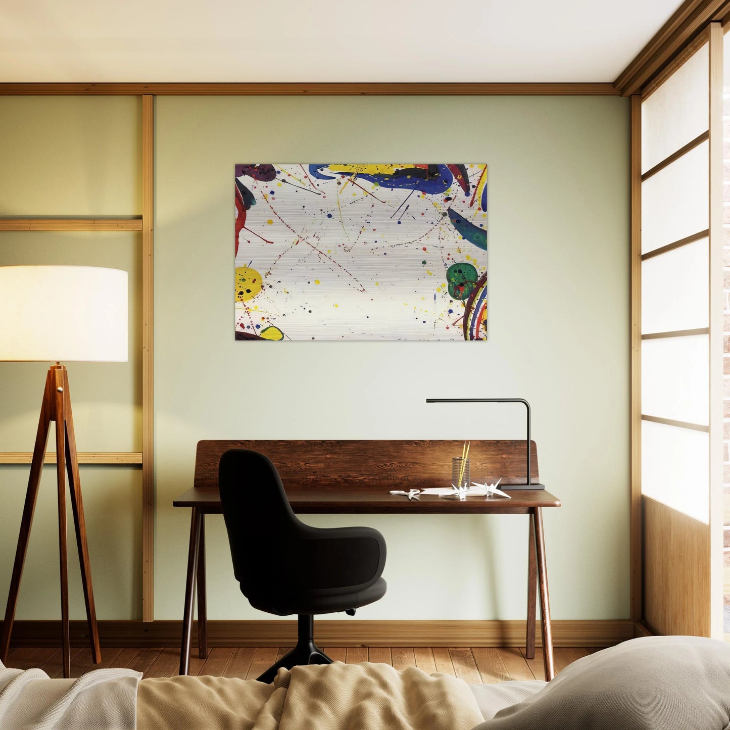 #2 Pri-Rain - Sam Francis Brushed Aluminum Print - 70x100 cm / 28x40 inches | Sam Francis Aluminum Print | Sam Francis Prints