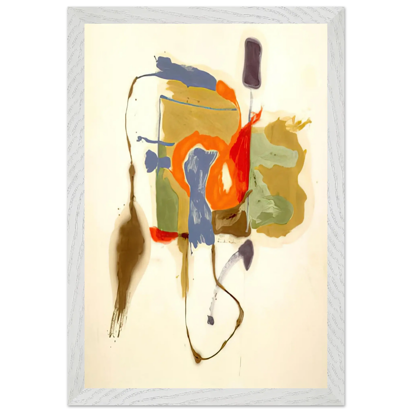 Helen Frankenthaler - Blue Form in a Scene - 1961 Wall art - 70x100 cm / 28x40 Inches - Fine Art Poster - -