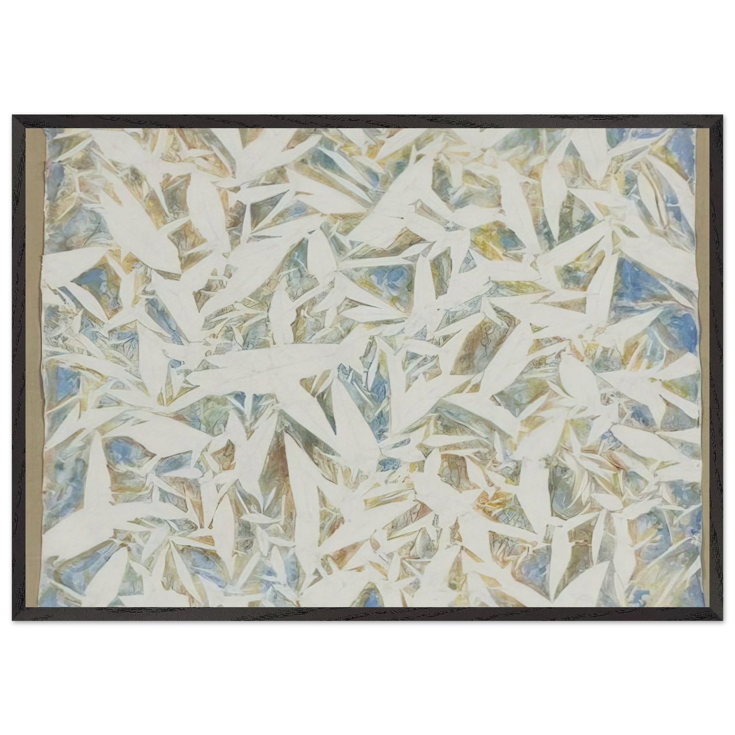 Untitled - 1971 N6 - Simon Hantai 70x100 cm / 28x40 inches Framed Art Print – Black Wooden Frame