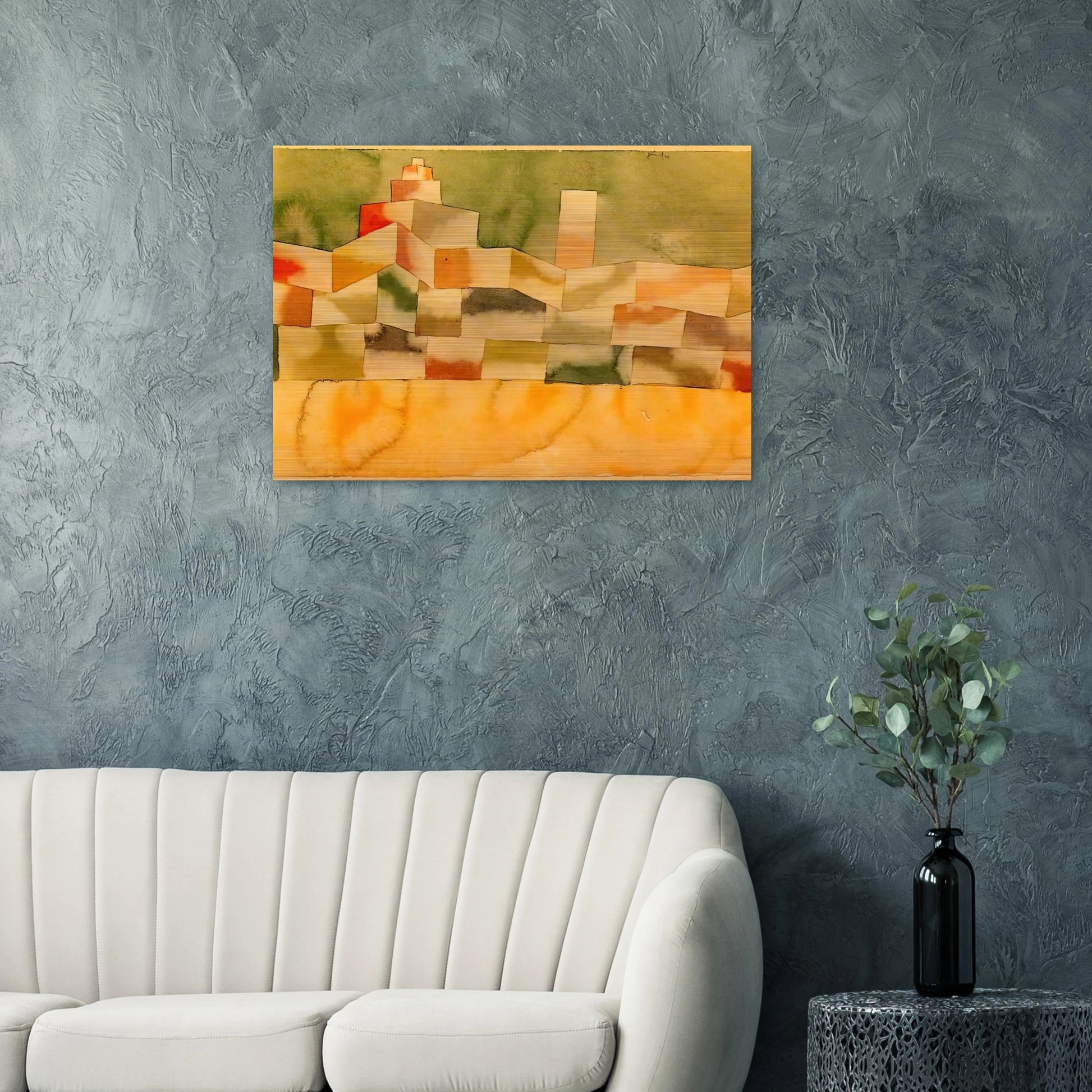 ORIENTAL ARCHITECTURE 1929 - Paul Klee Brushed Aluminum Print - 70x100 cm / 28x40 inches | Paul Klee Aluminum Print | Paul Klee Prints