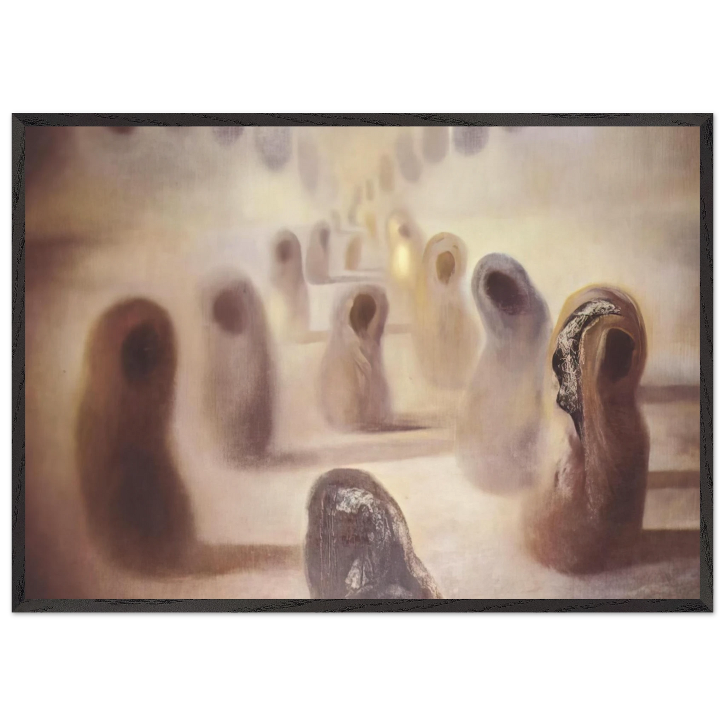 DESOXYRIBONUCLEIC ACID ARABS - Salvador Dali 70x100 cm / 28x40 inches Framed Art Print – Black Wooden Frame