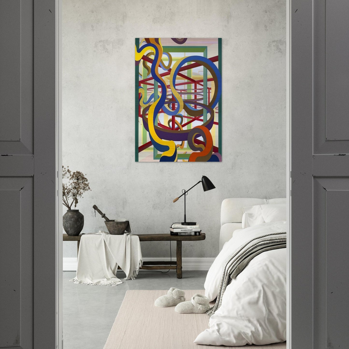 Vorcex IV - Al Held Brushed Aluminum Print - 70x100 cm / 28x40 inches | Al Held Aluminum Print | Al Held Prints