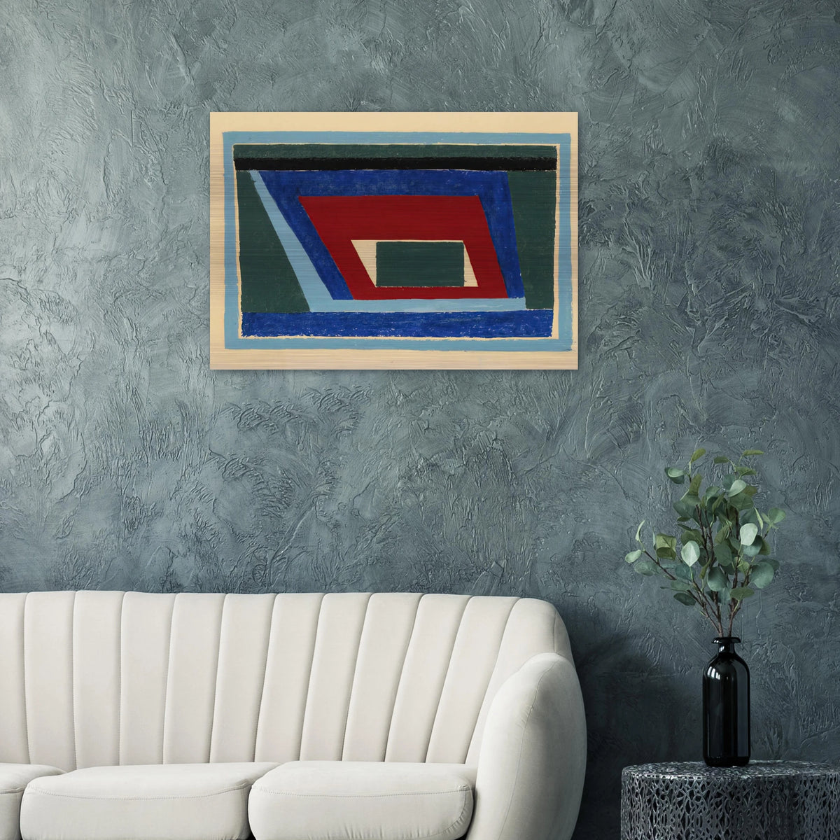 UNTITLED ABSTRACTION MANTIC 1940 - Josef Albers Brushed Aluminum Print - 70x100 cm / 28x40 inches | Josef Albers Aluminum Print | Josef Albers Prints