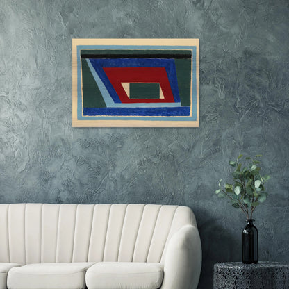 UNTITLED ABSTRACTION MANTIC 1940 - Josef Albers Brushed Aluminum Print - 70x100 cm / 28x40 inches | Josef Albers Aluminum Print | Josef Albers Prints
