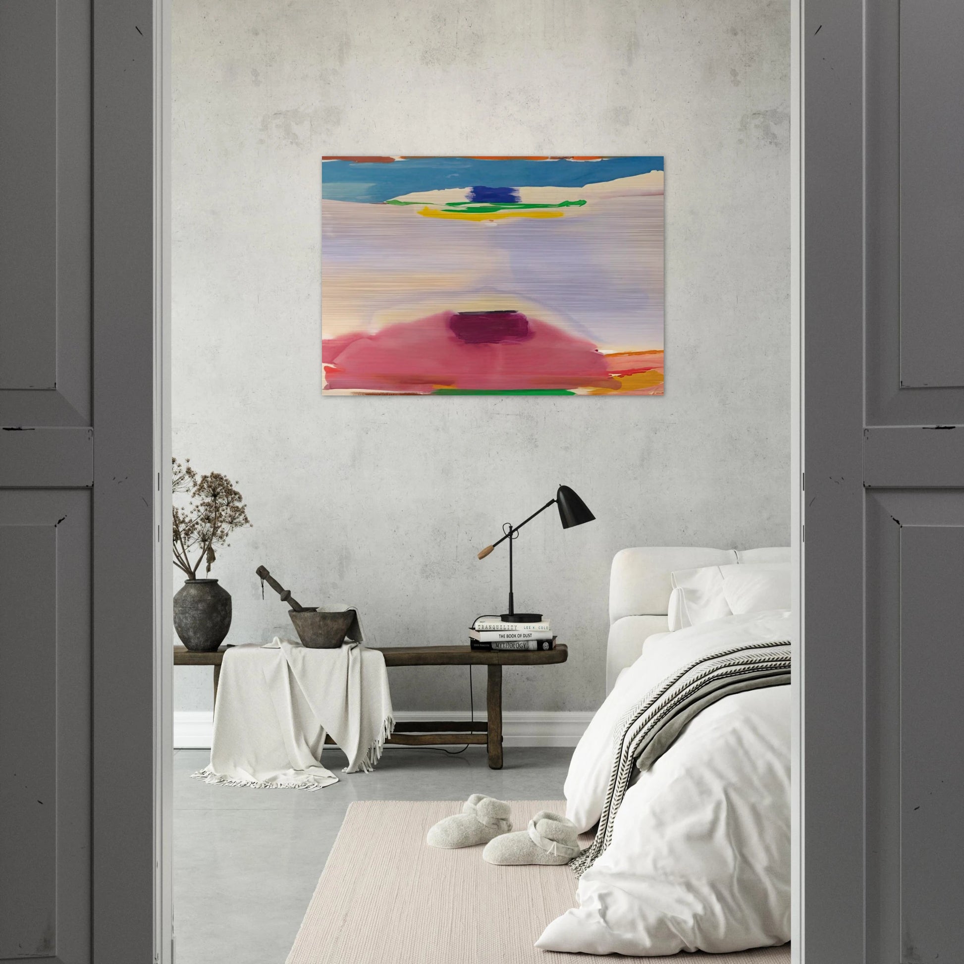 Leveling - 1973 - Helen Frankenthaler Brushed Aluminum Print - 70x100 cm / 28x40 inches | Helen Frankenthaler Aluminum Print | Helen Frankenthaler Prints