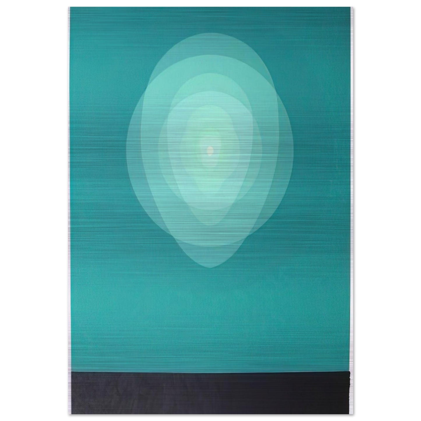 Teal Mandala - 1969 - Clarence Holbrook Carter Brushed Aluminum Print - 70x100 cm / 28x40 inches | Clarence Holbrook Carter Aluminum Print | Clarence Holbrook Carter Prints