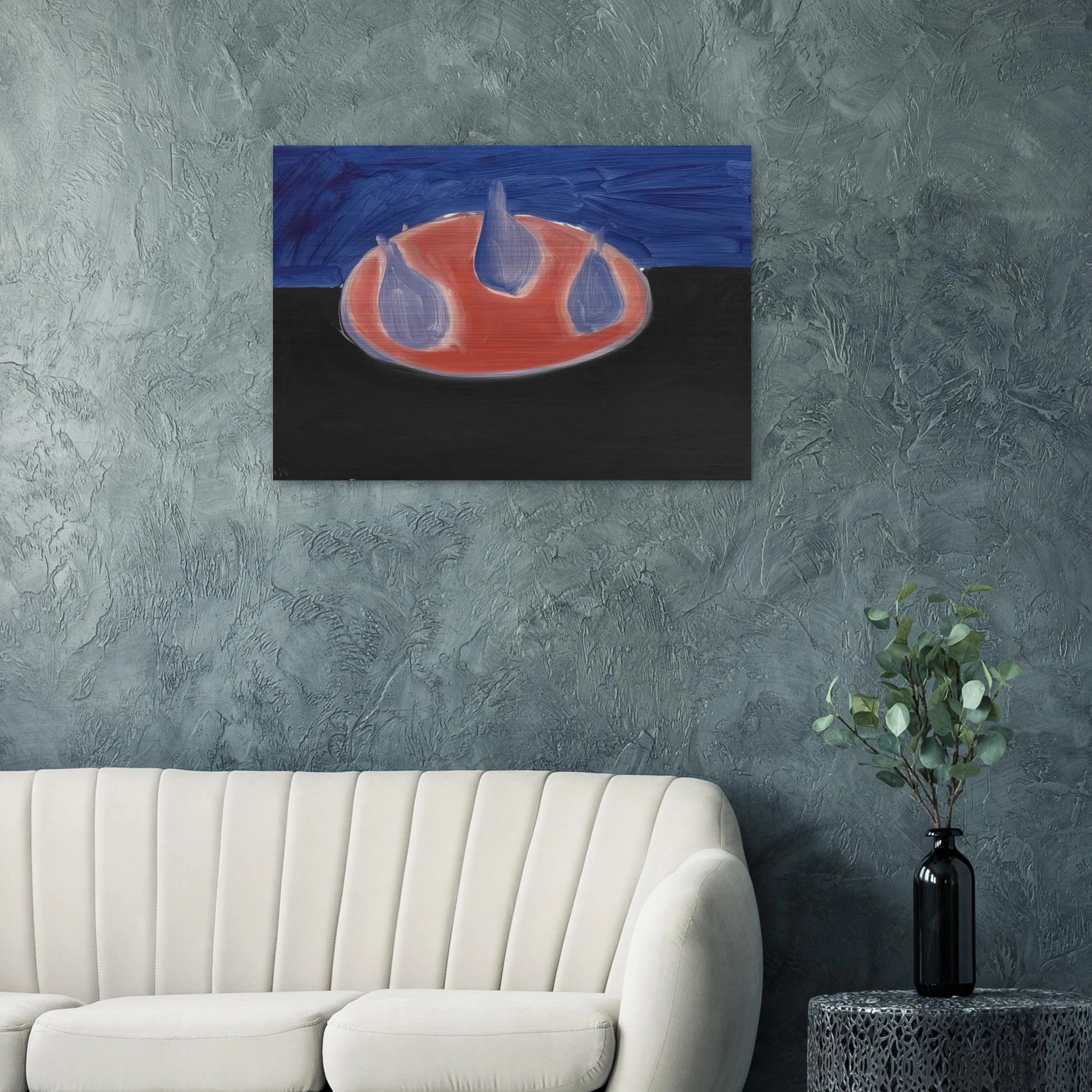 Poires sur une assiette rose - 1954 - Nicolas de Stael Brushed Aluminum Print - 70x100 cm / 28x40 inches | Nicolas de Stael Aluminum Print | Nicolas de Stael Prints