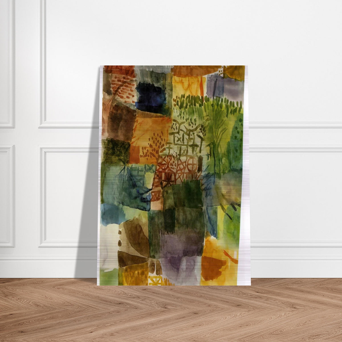 REMEMBRANCE OF A GARDEN 1914 - Paul Klee Brushed Aluminum Print - 70x100 cm / 28x40 inches | Paul Klee Aluminum Print | Paul Klee Prints