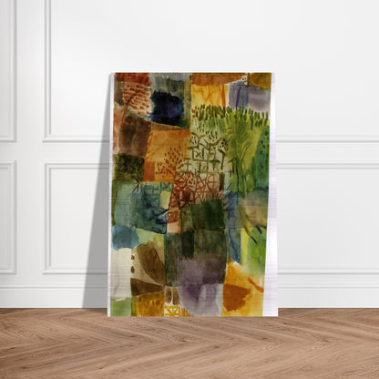 REMEMBRANCE OF A GARDEN 1914 - Paul Klee Brushed Aluminum Print - 70x100 cm / 28x40 inches | Paul Klee Aluminum Print | Paul Klee Prints