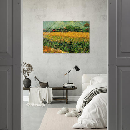 View of Arles with Irises in the Foreground - Vincent van Gogh Acrylic Print - 70x100 cm / 28x40″ inches