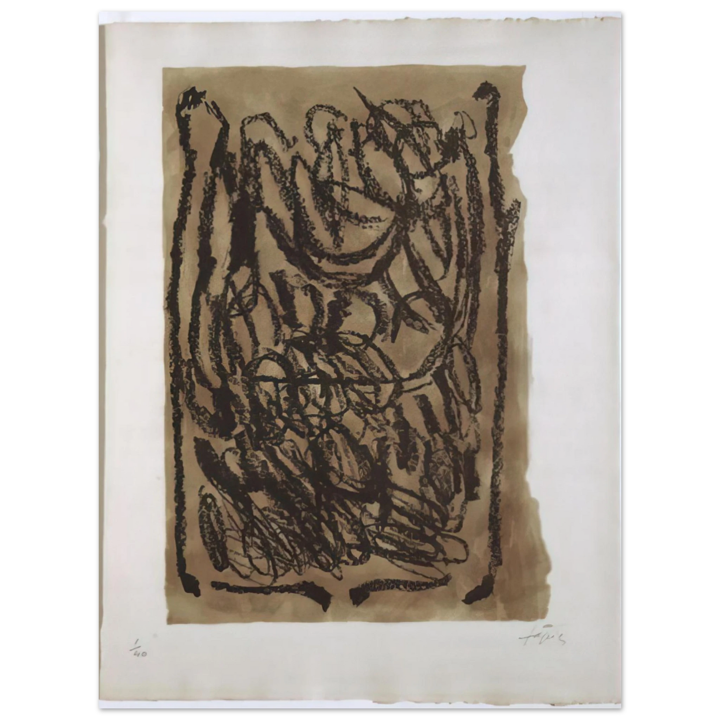 Antoni Tapies - EL PA A LA BARCA 1963  75x100 cm / 30x40inches Fine Art Poster