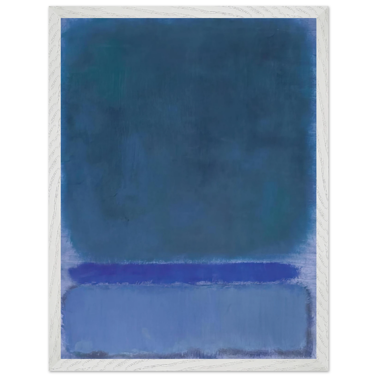 Mark Rothko - Untitled Green on Blue - 1968 Wall Art - 21x29.7 cm / 8x12" - Premium Wooden Framed Poster With Fine Art Paper - Wood frame