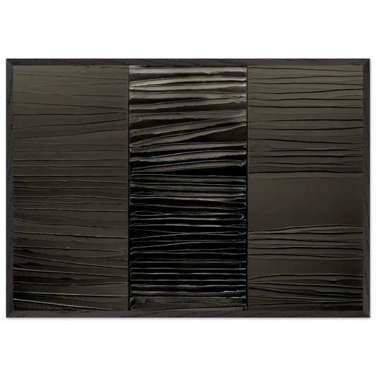 Peinture 227 x 306 cm 2 Mars 2009 - 2009 - Pierre Soulages 70x100 cm / 28x40 inches Framed Art Print – Black Wooden Frame