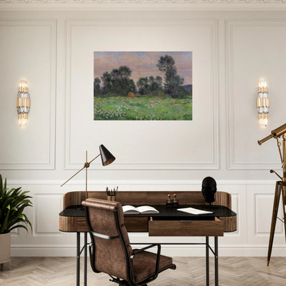 Meadow in Giverny - claude monet Brushed Aluminum Print - 70x100 cm / 28x40 inches | claude monet Aluminum Print | claude monet Prints