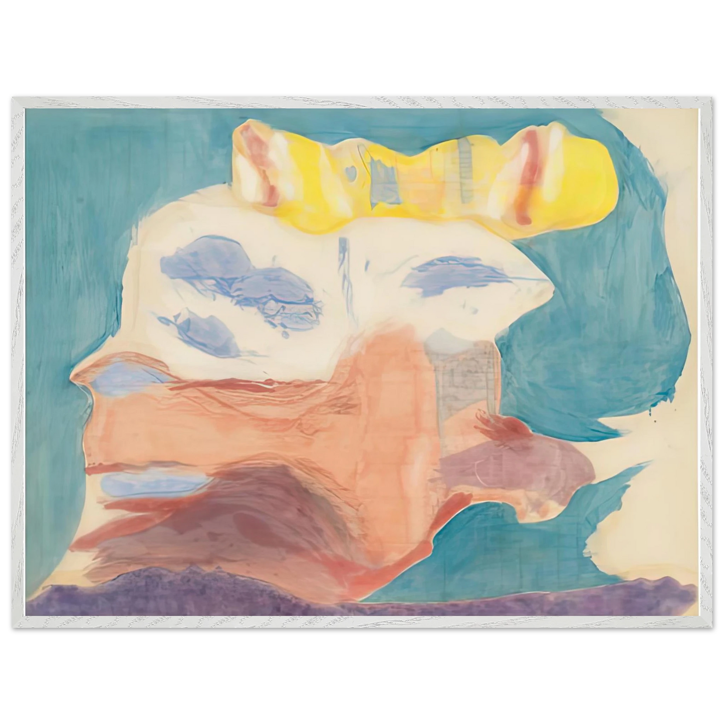 Helen Frankenthaler - Sea Goddess, 1963- Wall Art - 28x40 inches / 70x70 cm - Canvas (Imperial)-canvas - -