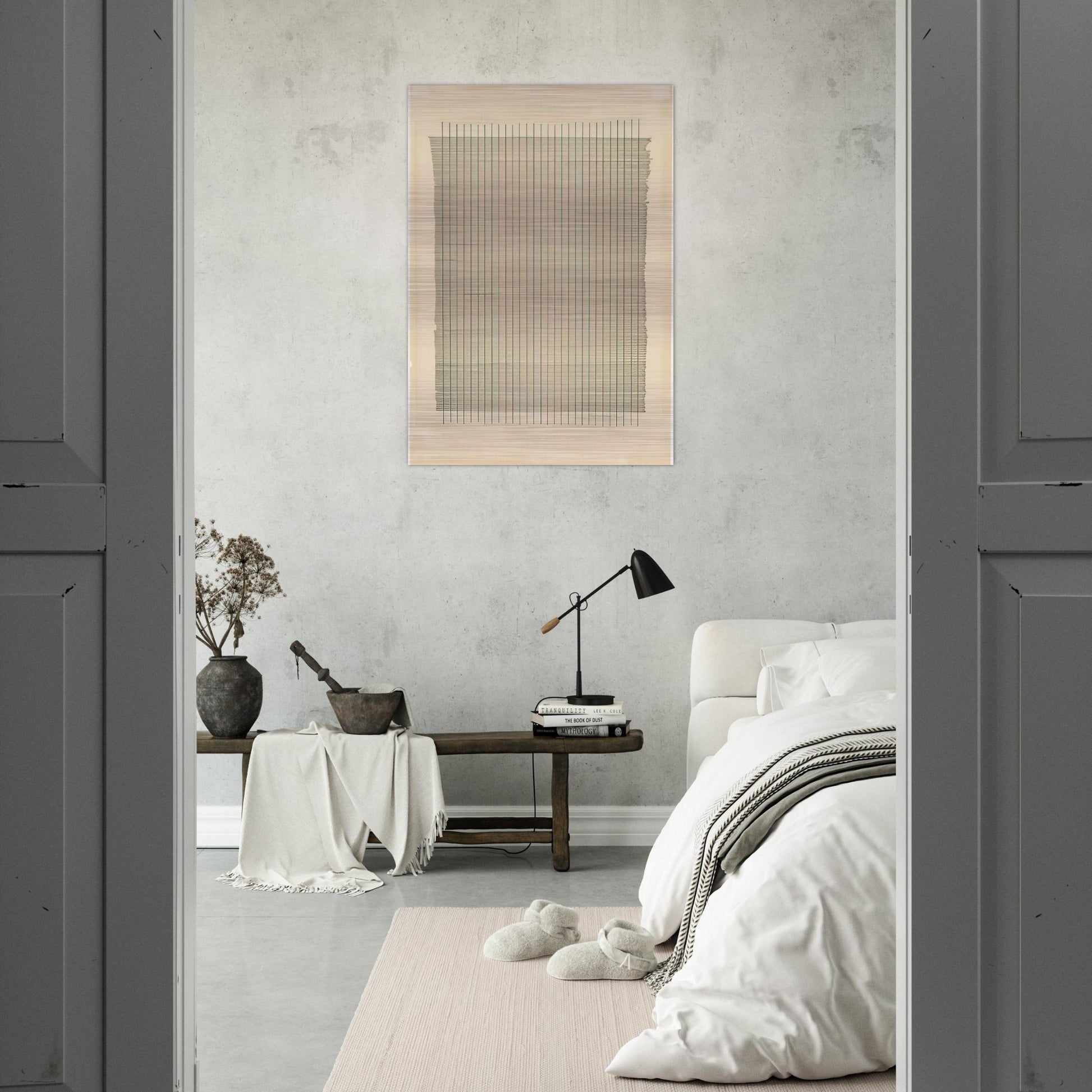 Tremolo - Agnes Martin Brushed Aluminum Print - 70x100 cm / 28x40 inches | Agnes Martin Aluminum Print | Agnes Martin Prints