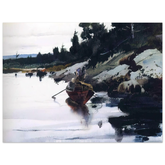 Andrew Wyeth - TURKEY COVE LEDGE Wall Art - 21x29.7 cm / 8x12" - Fine Art Poster-canvas - -