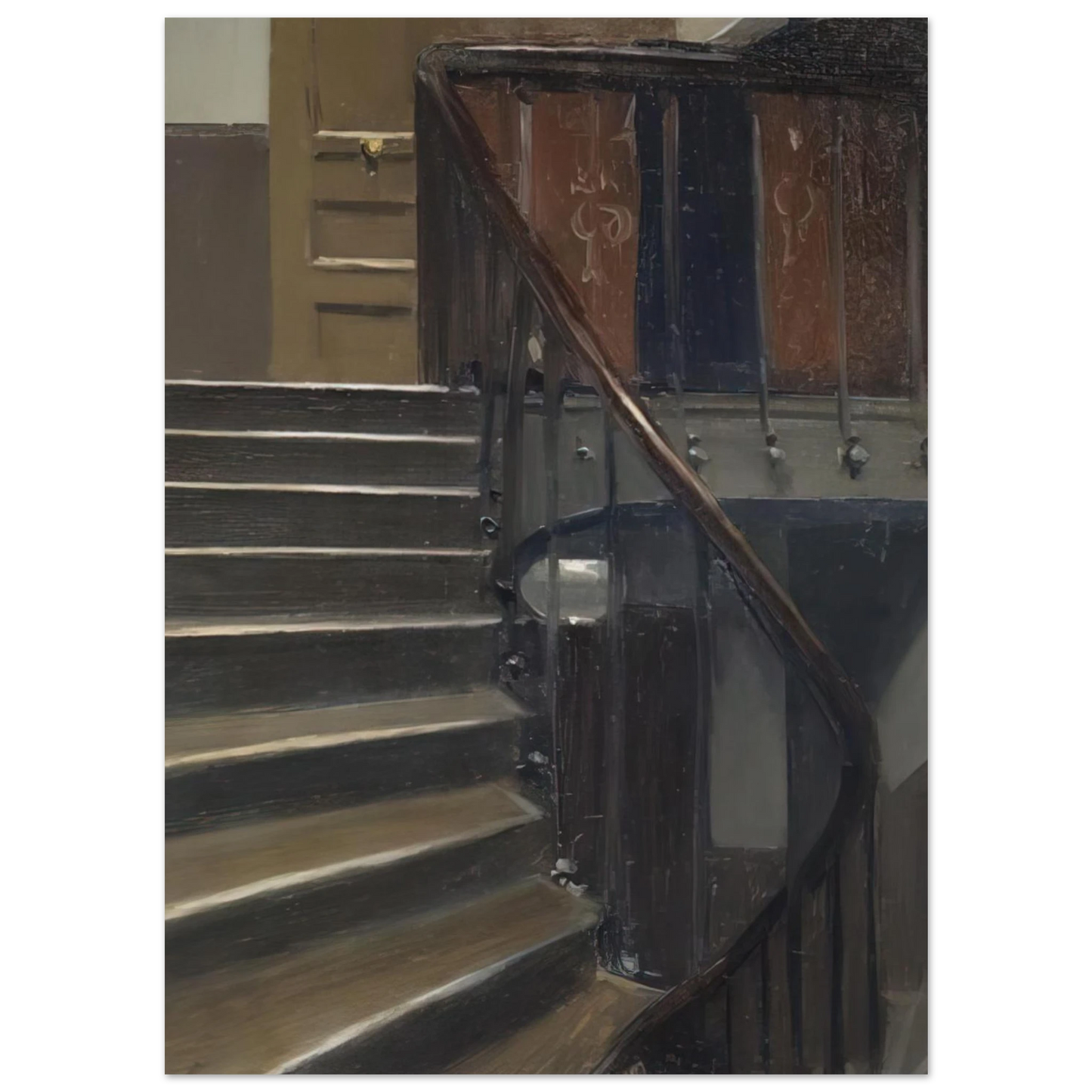 Edward Hopper - Stairway at 48 rue de Lille, Paris Fine Art Poster