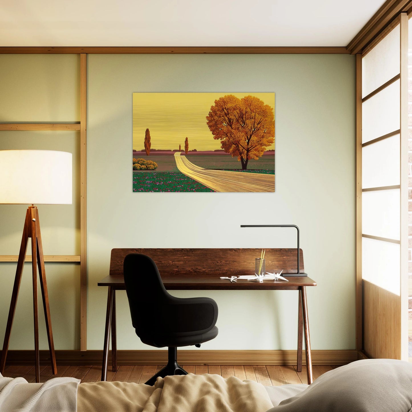 Autumn - Hiroshi Nagai Brushed Aluminum Print - 70x100 cm / 28x40 inches | Hiroshi Nagai Aluminum Print | Hiroshi Nagai Prints