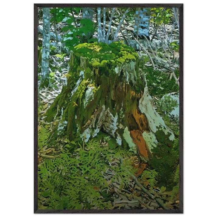 Stump - 2000 - Neil Welliver 70x100 cm / 28x40 inches Framed Art Print – Black Wooden Frame