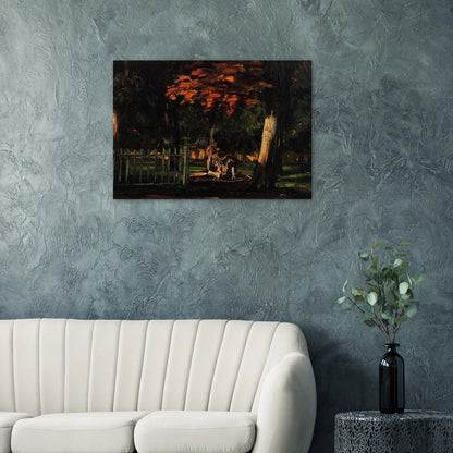 The Lion and the Basin at Jas de Bouffan - Paul Cézanne Brushed Aluminum Print - 70x100 cm / 28x40 inches | Paul Cézanne Aluminum Print | Paul Cézanne Prints