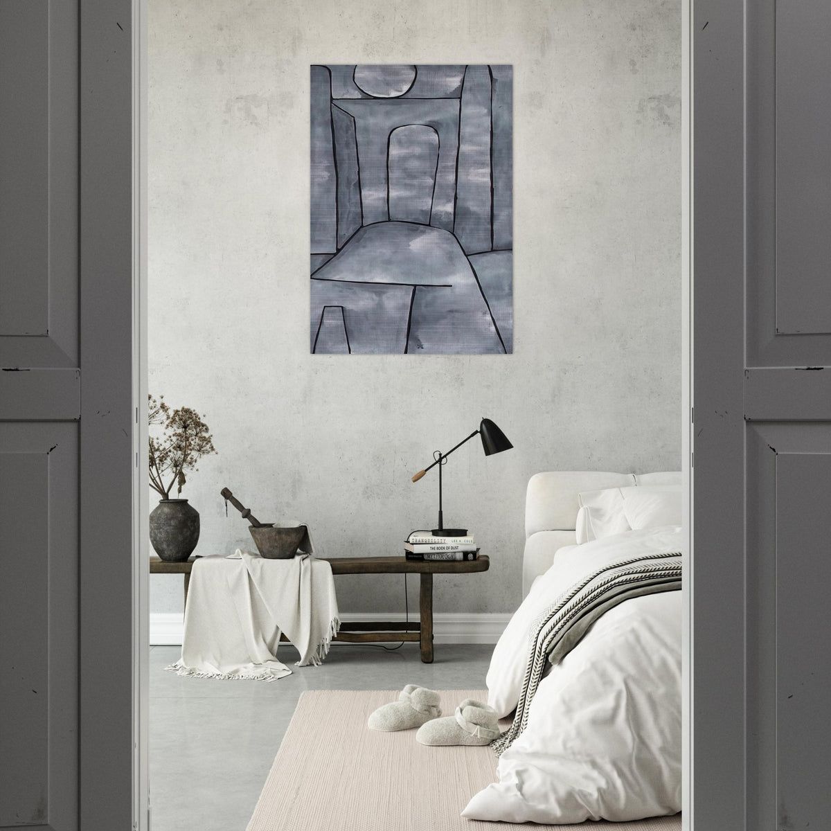 A GATE 1938 - Paul Klee Brushed Aluminum Print - 70x100 cm / 28x40 inches | Paul Klee Aluminum Print | Paul Klee Prints