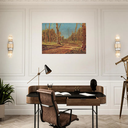 A Birch Grove - Arkhyp Kuindzhi Brushed Aluminum Print - 70x100 cm / 28x40 inches | Arkhyp Kuindzhi Aluminum Print | Arkhyp Kuindzhi Prints