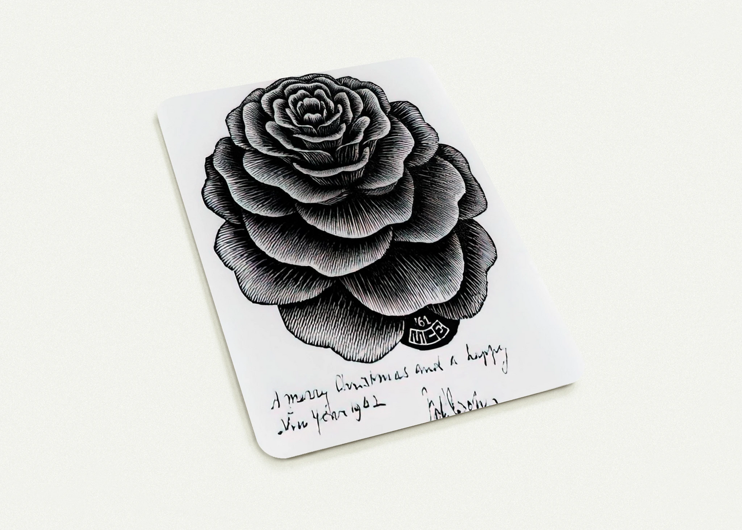 MERRY CHRISTMAS HAPPY NEW YEAR By MC Escher Pack of 10 Post Cards | MC Escher Post Cards | A6 (10.5 x 14.8 cm) - 4.1 x 5.8 inches