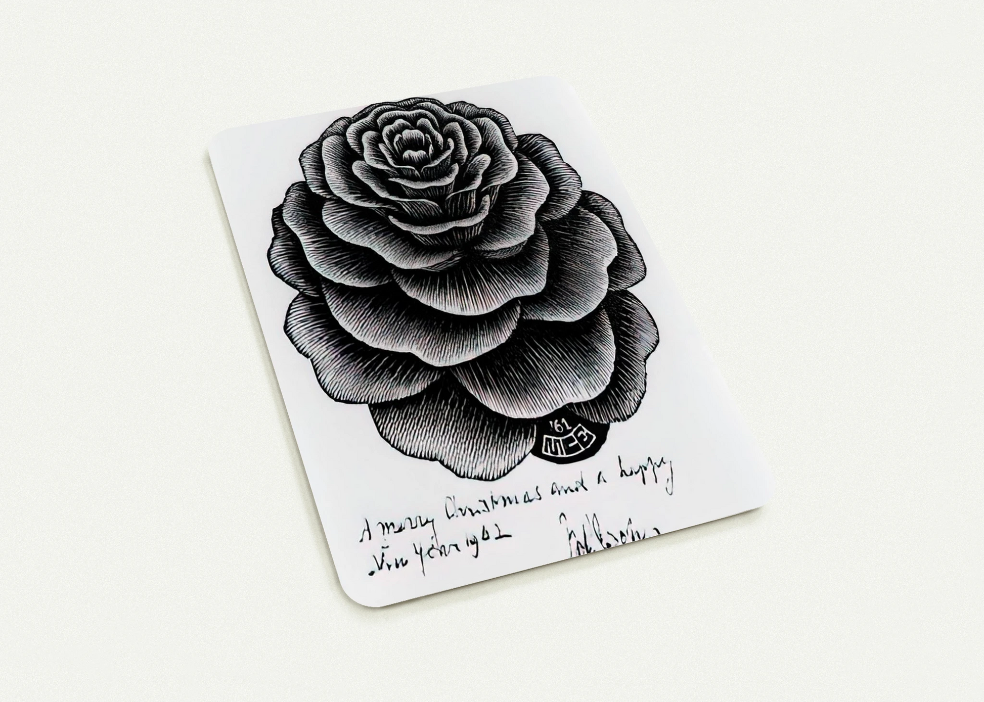 MERRY CHRISTMAS HAPPY NEW YEAR By MC Escher Pack of 10 Post Cards | MC Escher Post Cards | A6 (10.5 x 14.8 cm) - 4.1 x 5.8 inches