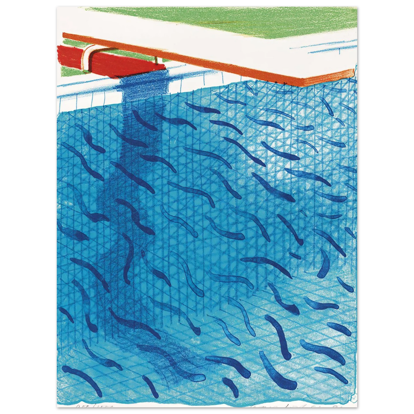 David Hockney - David Hockney Wall art - 13x18 cm / 5x7 inches - Premium Wooden Framed Poster With Fine Art Paper-canvas - Black frame