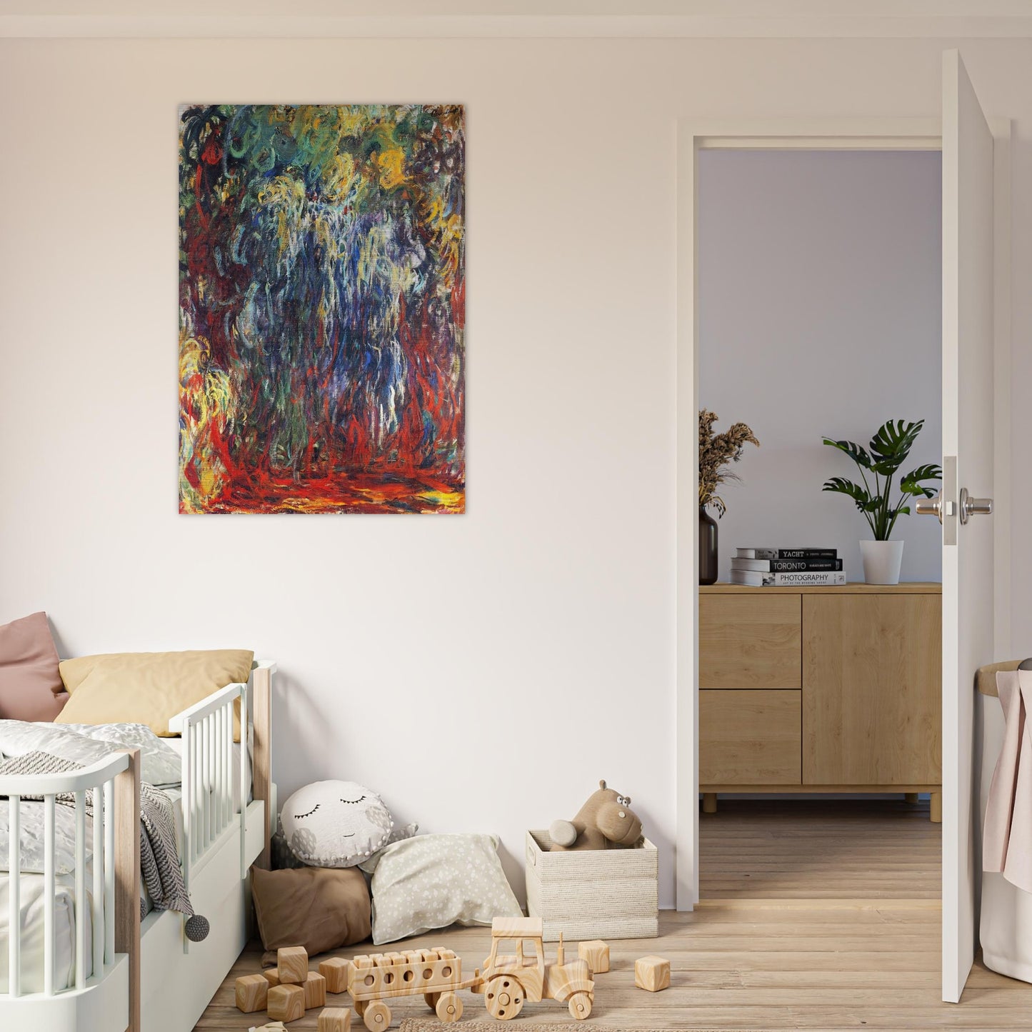 Weeping Willow, Giverny - claude monet Brushed Aluminum Print - 70x100 cm / 28x40 inches | claude monet Aluminum Print | claude monet Prints