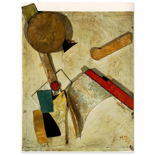Kurt Schwitters - HEAVY RELIEF 1945  75x100 cm / 30x40inches Fine Art Poster