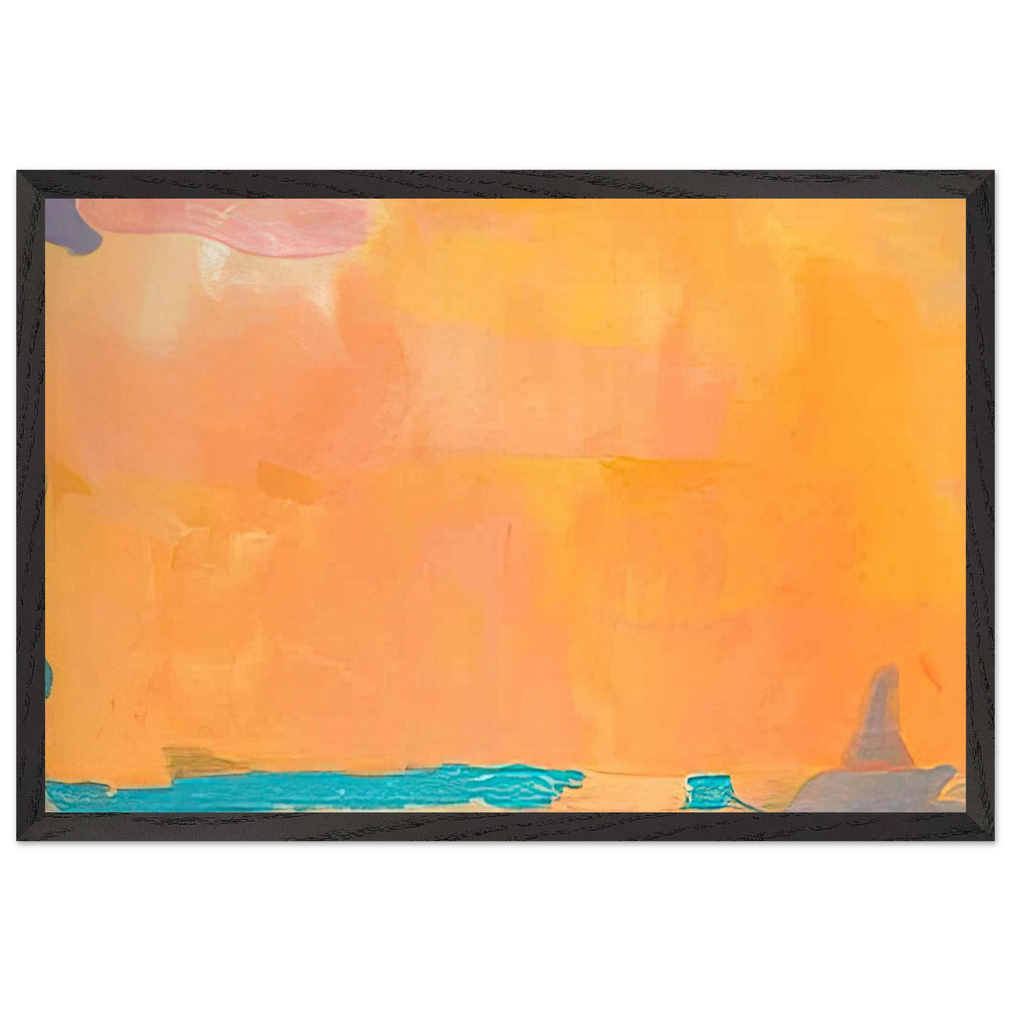 Helen Frankenthaler - Royal Fireworks - 1975 Wall art - 15x20 cm / 6x8 inches - Premium Wooden Framed Poster With Fine Art Paper-canvas - White frame