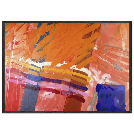 Renfrew - 1983 - Albert Irvin 70x100 cm / 28x40 inches Framed Art Print – Black Wooden Frame