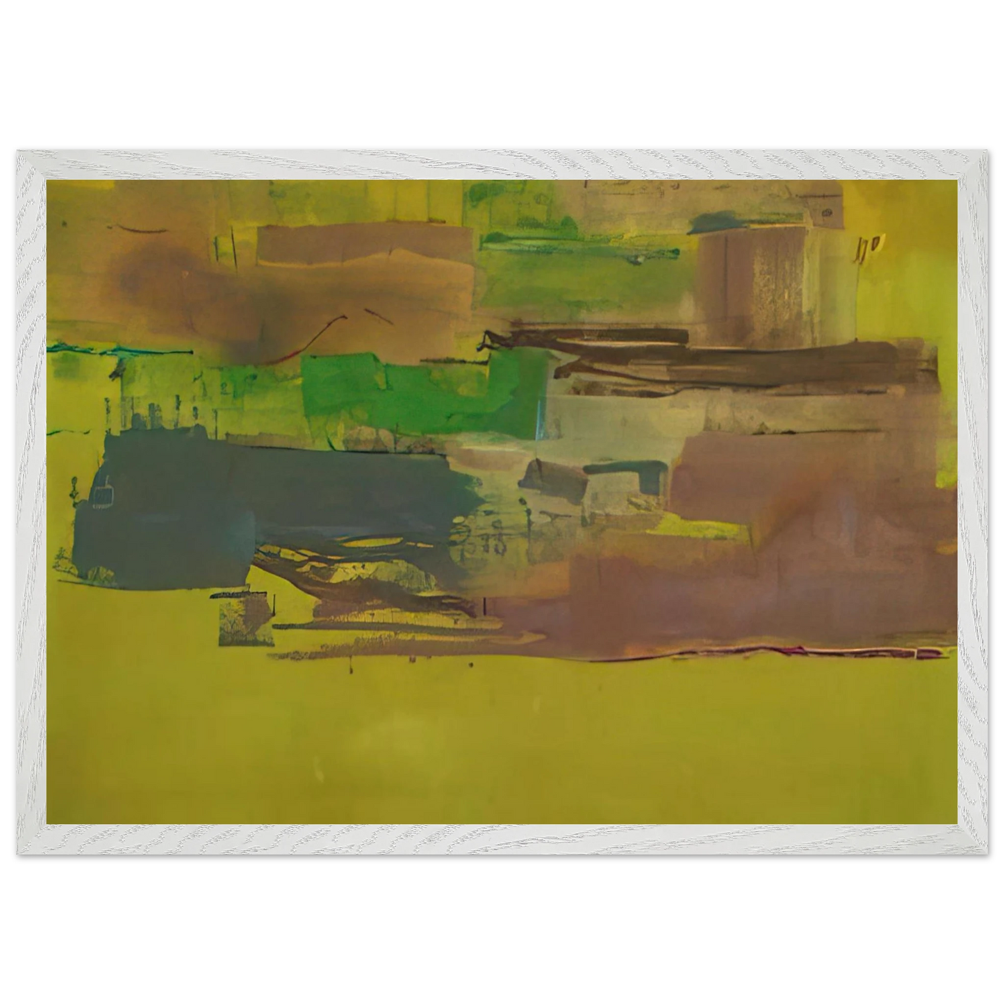 Helen Frankenthaler - August Deep - 1978 Wall art - 13x18 cm / 5x7 inches - Premium Wooden Framed Poster With Fine Art Paper-canvas - White frame
