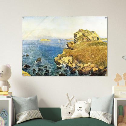 THE POINTE DE PER KIRIDEC AT ROSCOFF - Theo van Rysselberghe Acrylic Print - 70x100 cm / 28x40″ inches