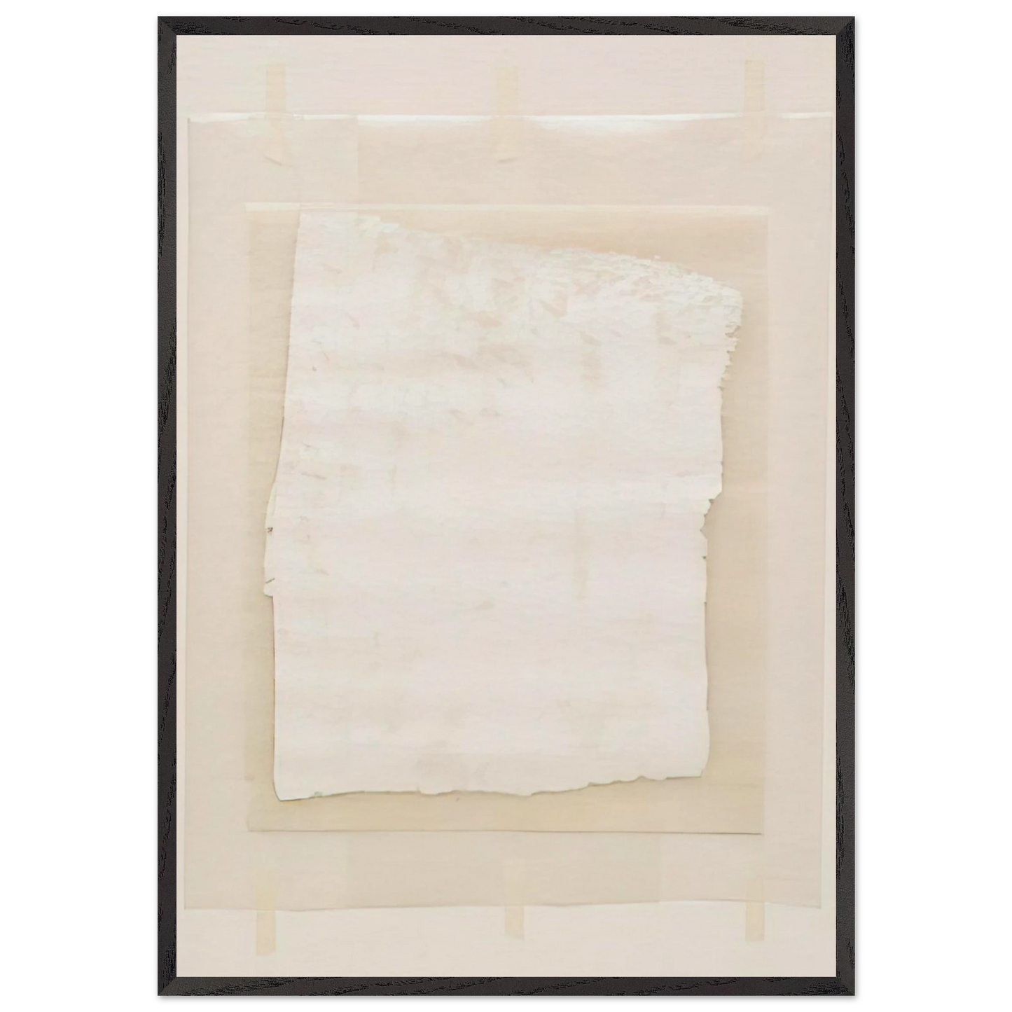 Surface Veil - Robert Ryman 70x100 cm / 28x40 inches Framed Art Print – Black Wooden Frame