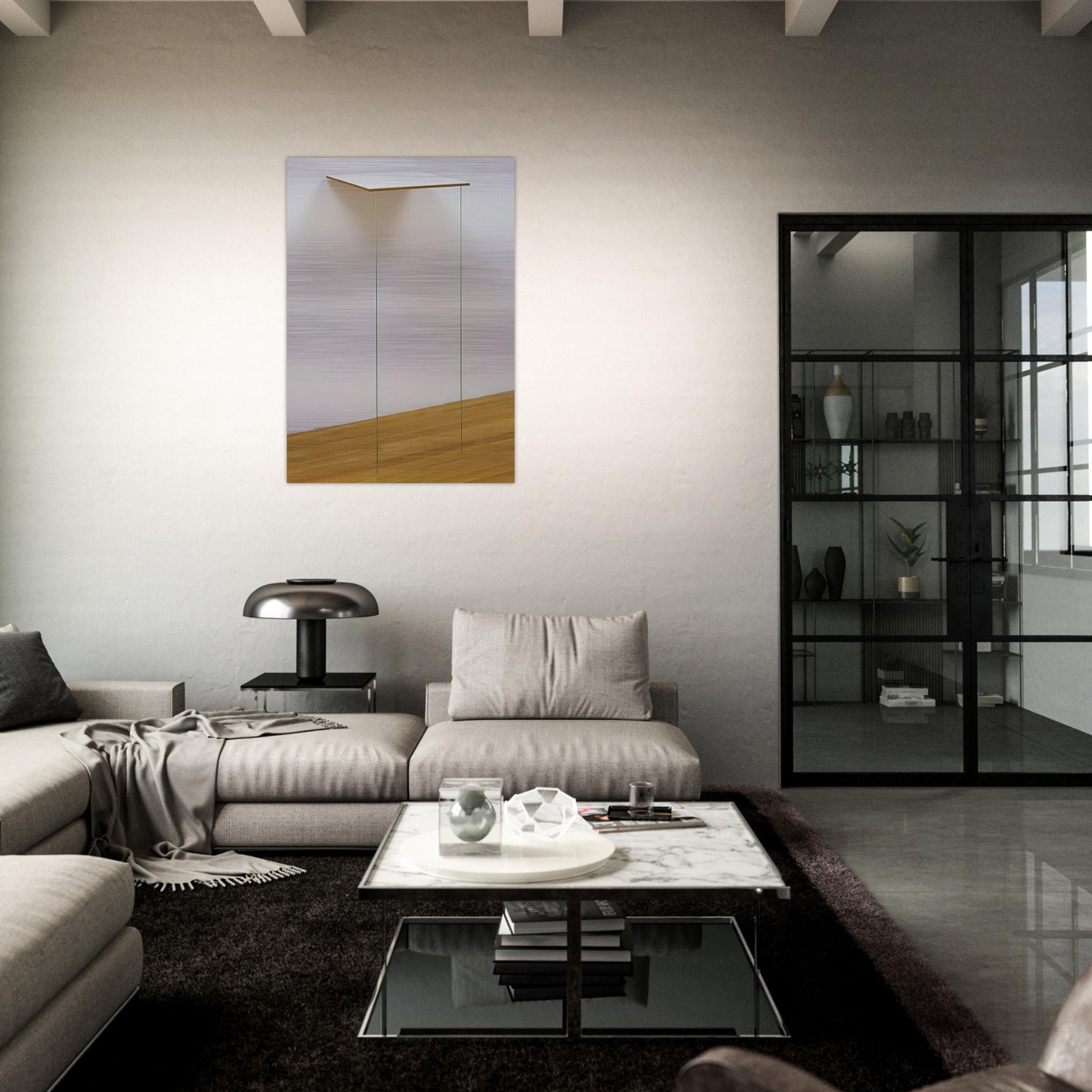 Pace - Robert Ryman Brushed Aluminum Print - 70x100 cm / 28x40 inches | Robert Ryman Aluminum Print | Robert Ryman Prints