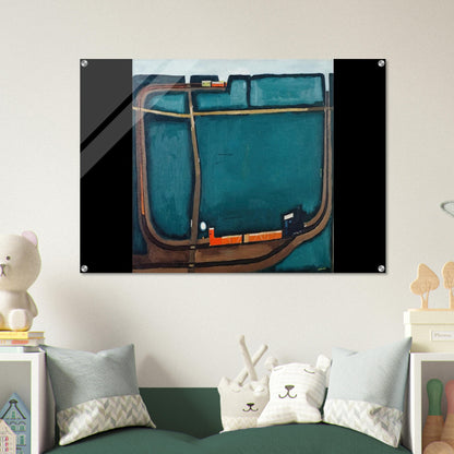 NARROW GAUGE RAILWAY IN THE MOUNTAINS 1963 - Jerzy Nowosielski Acrylic Print - 70x100 cm / 28x40″ inches | Jerzy Nowosielski Wall Art | Jerzy Nowosielski Prints