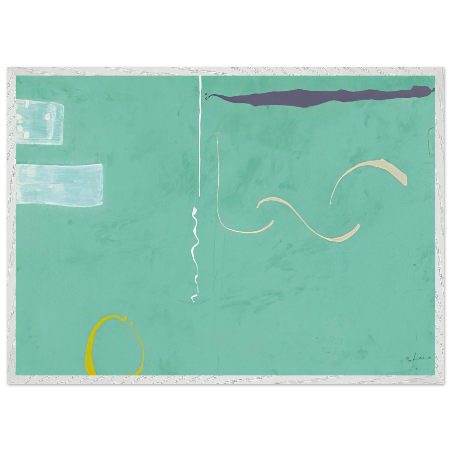 Helen Frankenthaler - Tahiti - 1989 Wall art - 13x18 cm / 5x7 inches - Premium Wooden Framed Poster With Fine Art Paper-canvas - Wood frame
